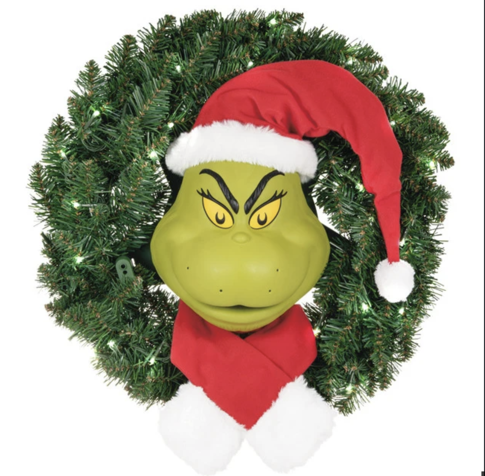 Hallmark Keepsake Dr. Seuss The Grinch Wreath Christmas Decoration