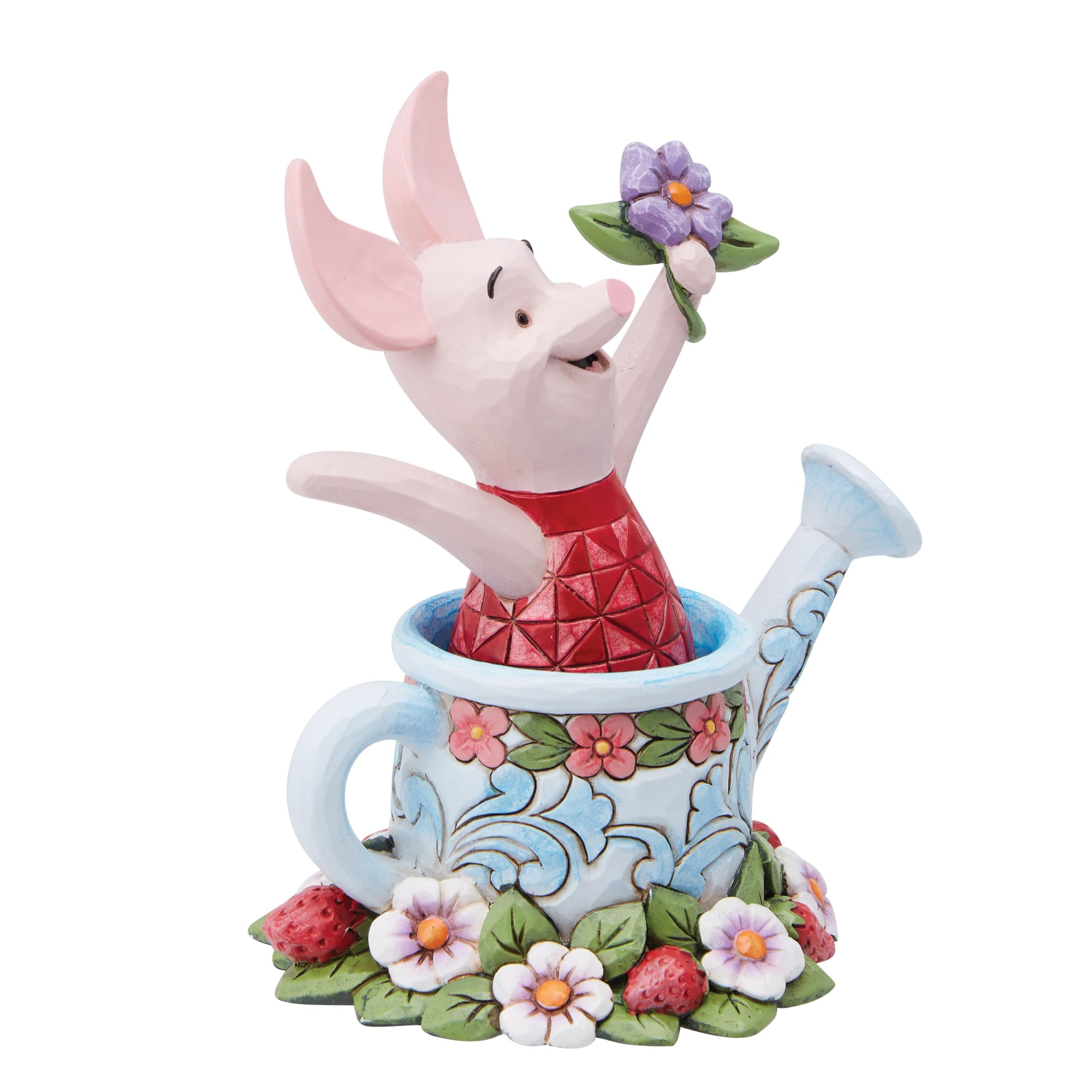 Enesco Disney Traditions by Jim Shore Winnie The Pooh Piglet in Watering Can Figurine, 4.5 Inch