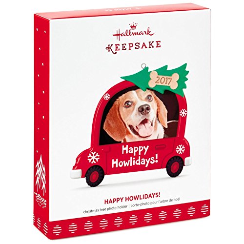 Hallmark Keepsake 2017 Happy Howlidays! Dog Picture Frame Dated Christmas Ornament