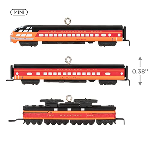 Hallmark Keepsake Miniature Christmas Ornaments 2023, Lionel Milwaukee Road EP-2 Passenger, Mini Set of 3, Train Gifts