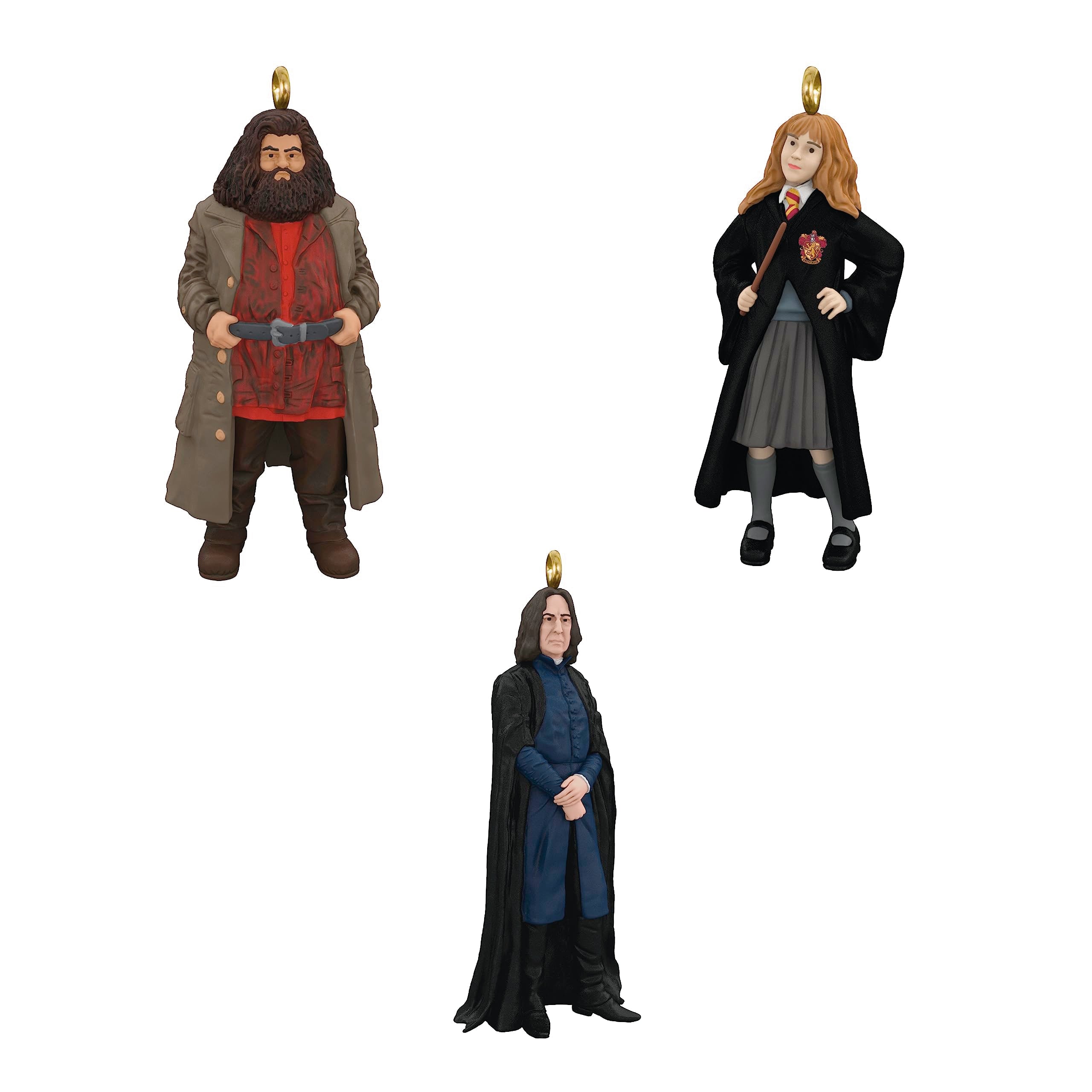 Hallmark Keepsake Miniature Christmas Ornaments 2023, Harry Potter Hermione, Hagrid and Snape Metal, Mini Set of 3, Gifts for Harry Potter Fans