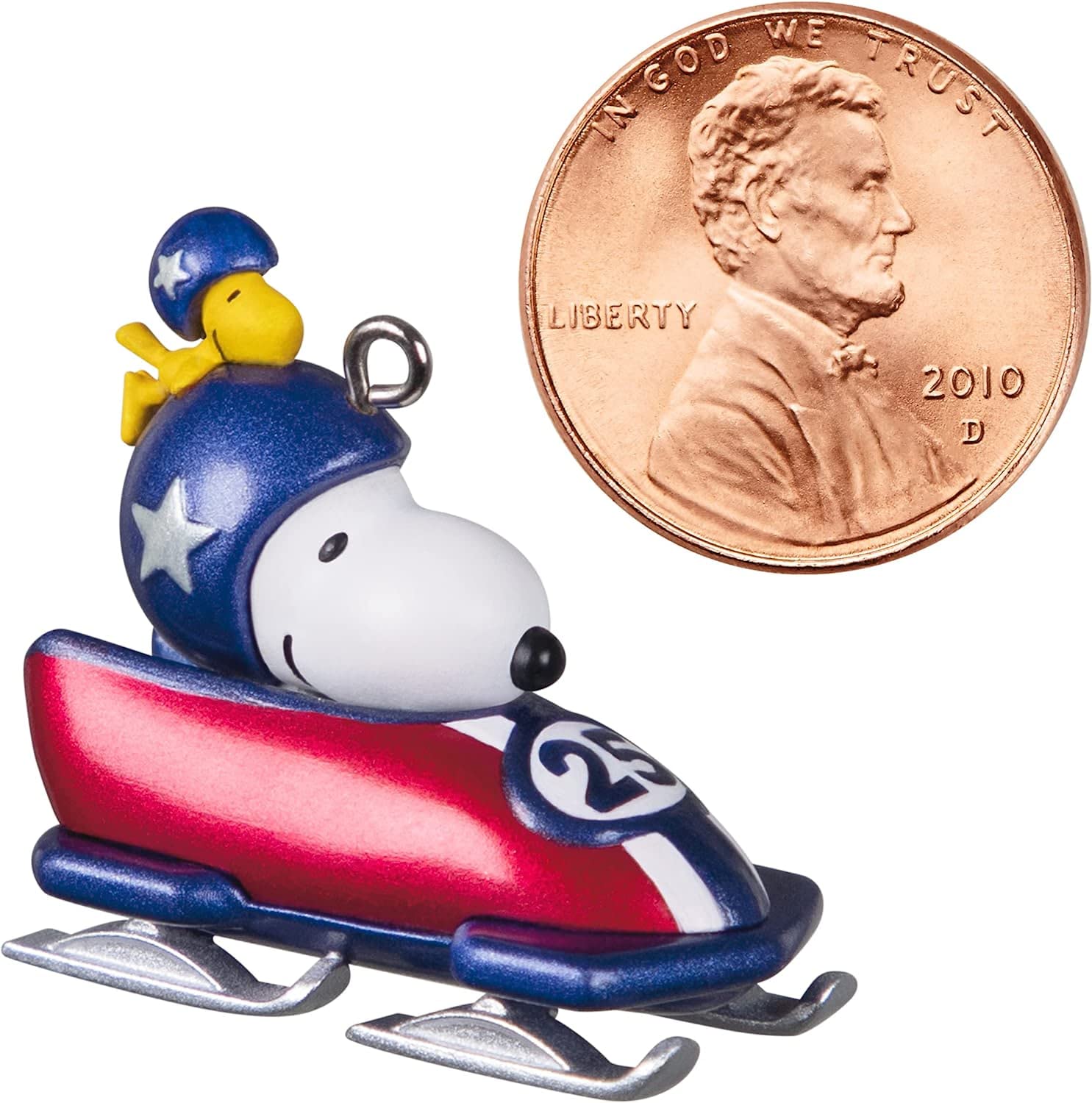 Hallmark Keepsake 1.16" Miniature Christmas Ornament 2022, Peanuts Winter Fun with Snoopy, Mini