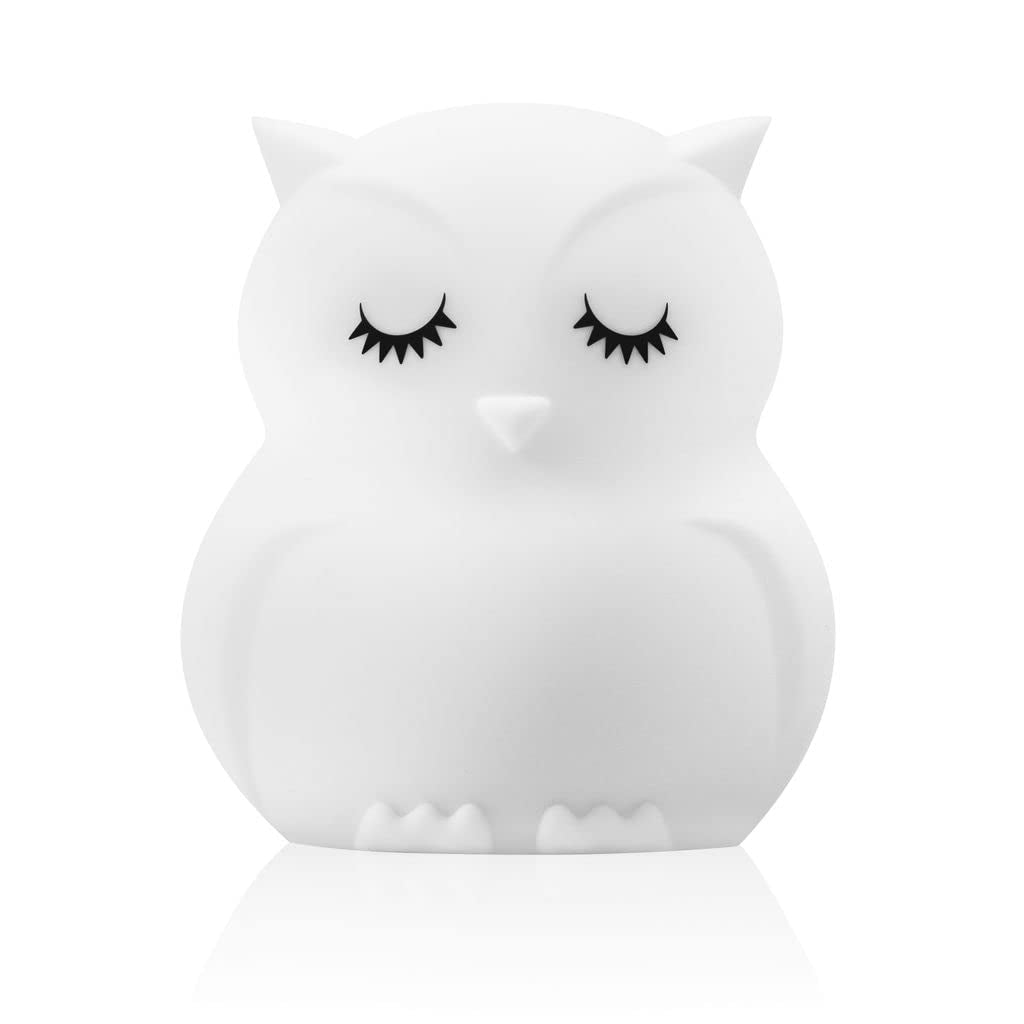 Lumipets Animal Kids Night Light, Junior Owl, Soft and Safe Silicone Rubber Lamp, Soothing Colors, Portable, Easy Control