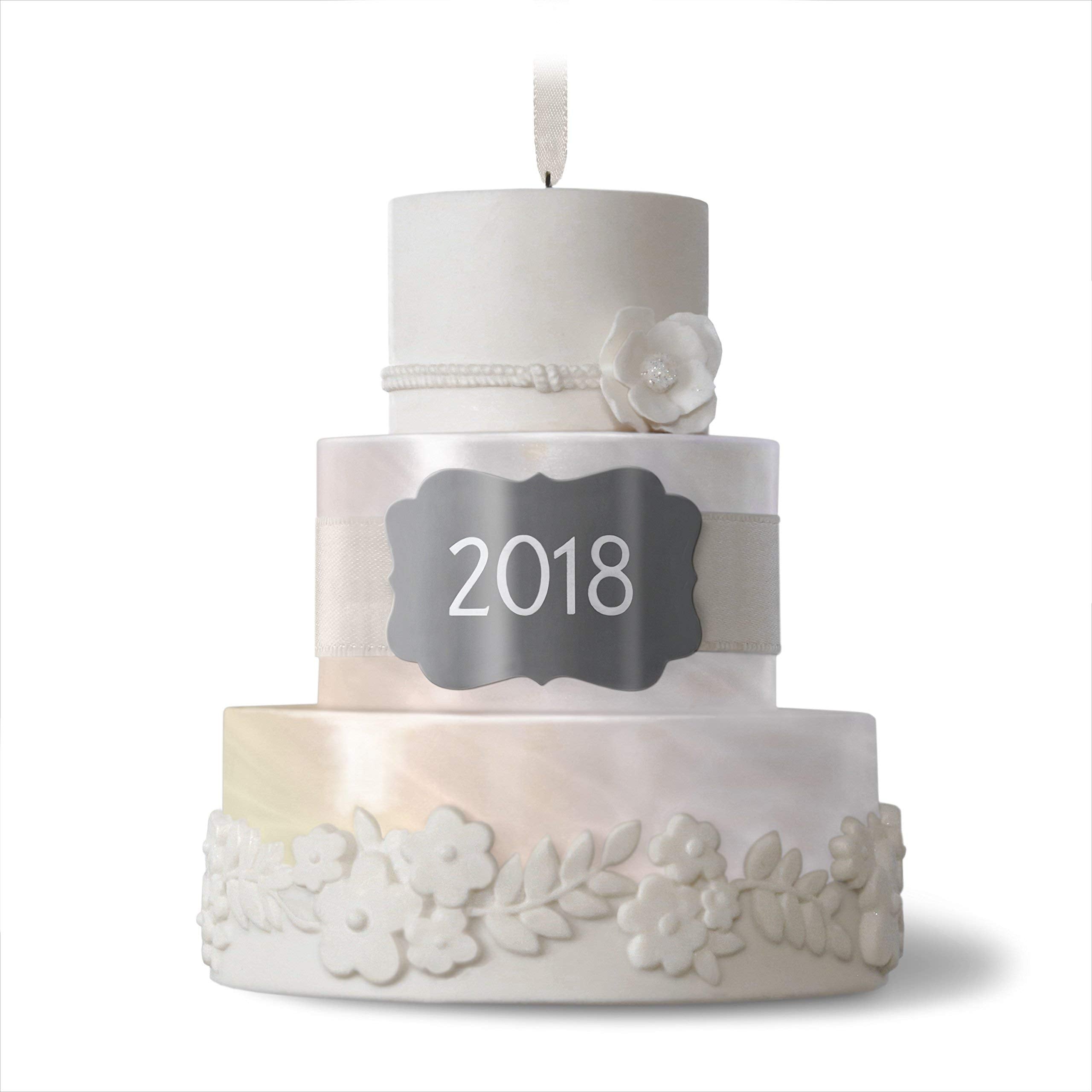 Hallmark Keepsake Christmas Ornament 2018 Year Dated Wedding Gift New Life Together Cake Porcelain