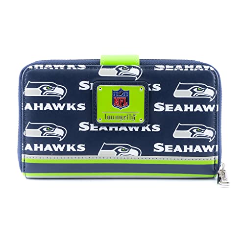 Loungefly NFL: Seattle Seahawks Logo All Over Print Wallet
