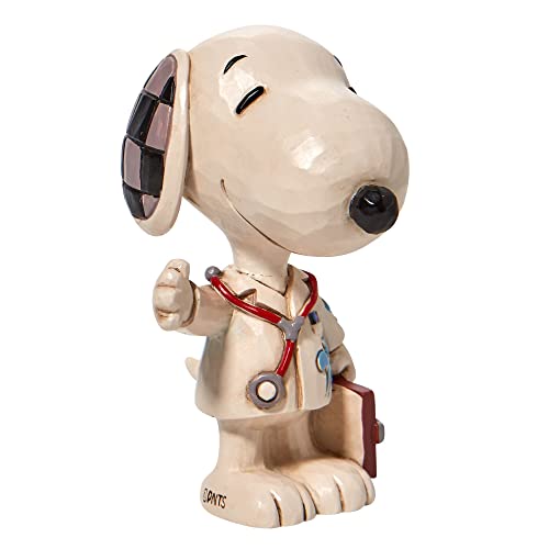Enesco Jim Shore Peanuts Snoopy Medical Professional Miniature Figurine, 3 Inch, Multicolor