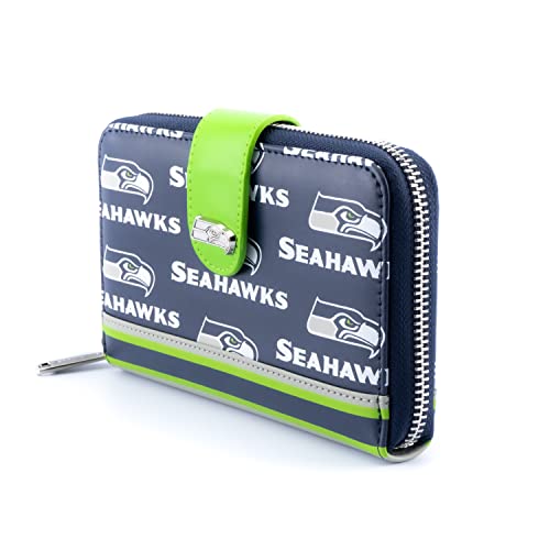 Loungefly NFL: Seattle Seahawks Logo All Over Print Wallet