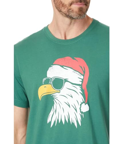 Life is Good Holiday Eagle Short Sleeve Crusher™ Tee Spruce Green - Mens S