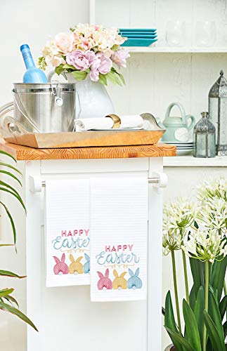 C&F Home Bunny Bum Kitchen Towel White Easter