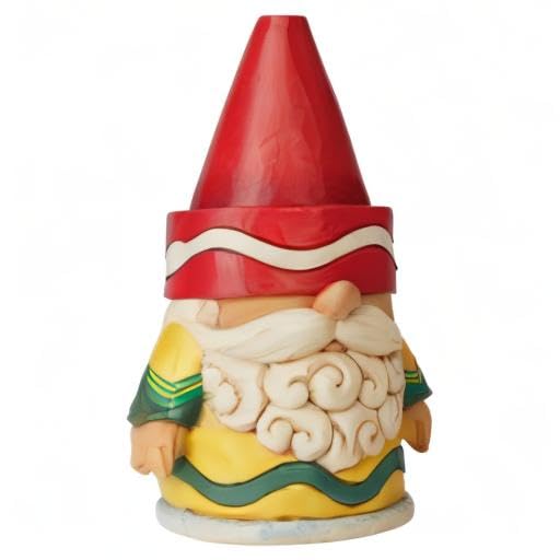 Enesco Crayola by Jim Shore Crayola Gnome Figurine, Chubby Yellow, 6 Inch