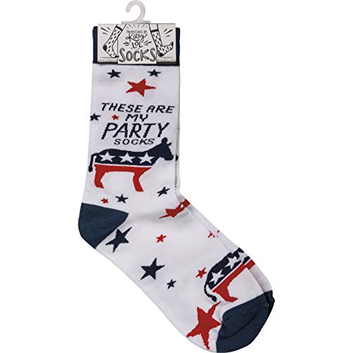 Primitives by Kathy One Size Socks Democrat Party Socks