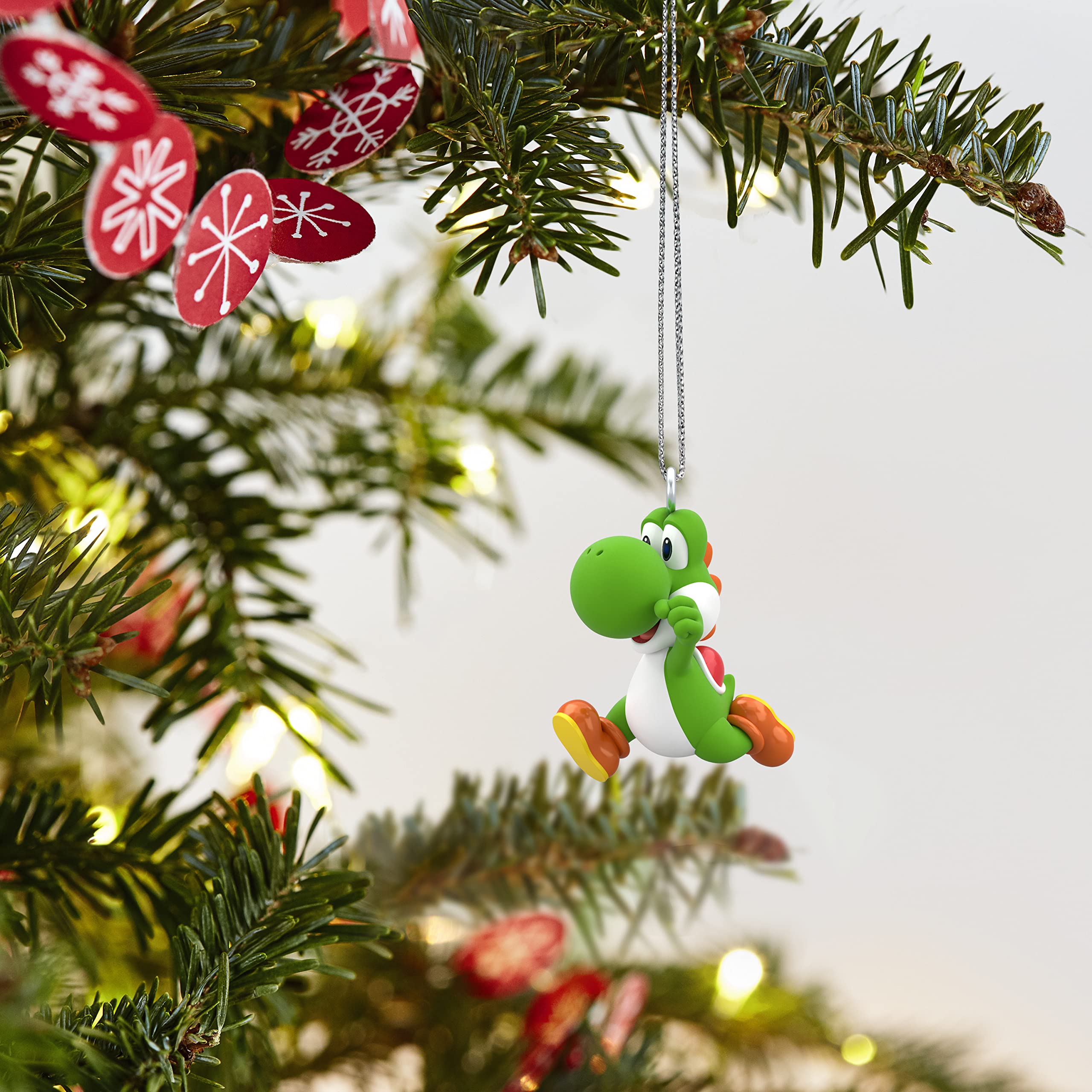 Hallmark Keepsake 0.87" Miniature Plastic, Christmas Ornament 2022, Nintendo Super Mario Yoshi, Mini