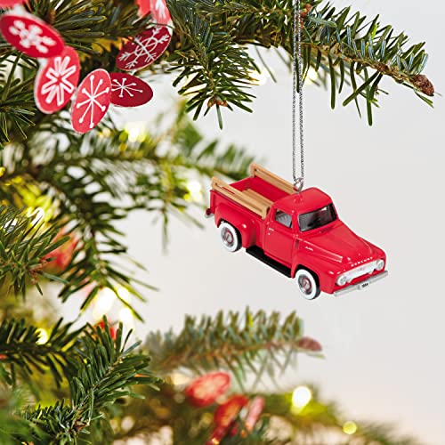 Hallmark Keepsake 0.75" Miniature Christmas Ornament 2023, Lil' American Trucks 1954 Mercury M-100 Mini Metal