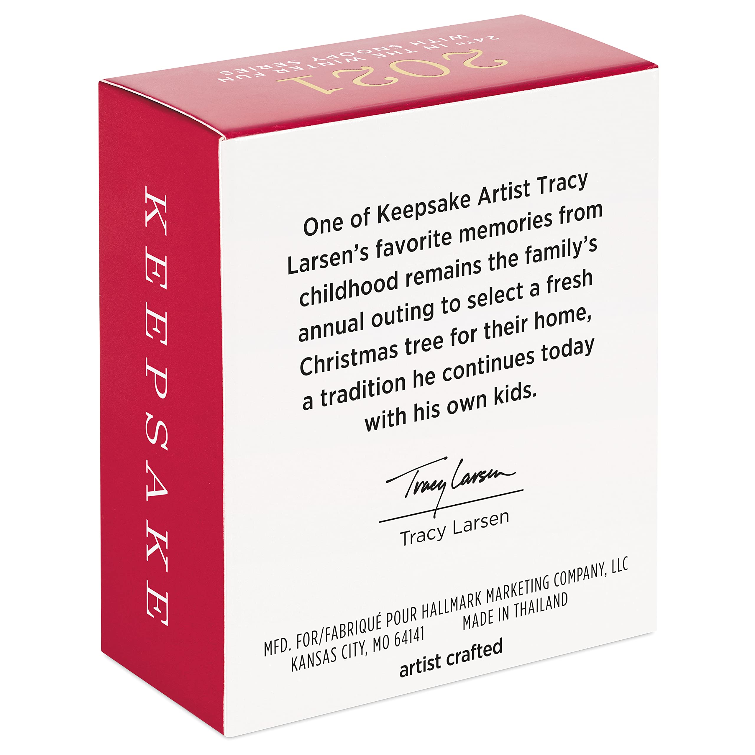 Hallmark Keepsake 1.26" Miniature Christmas Ornament 2021, Peanuts Winter Fun with Snoopy, Mini