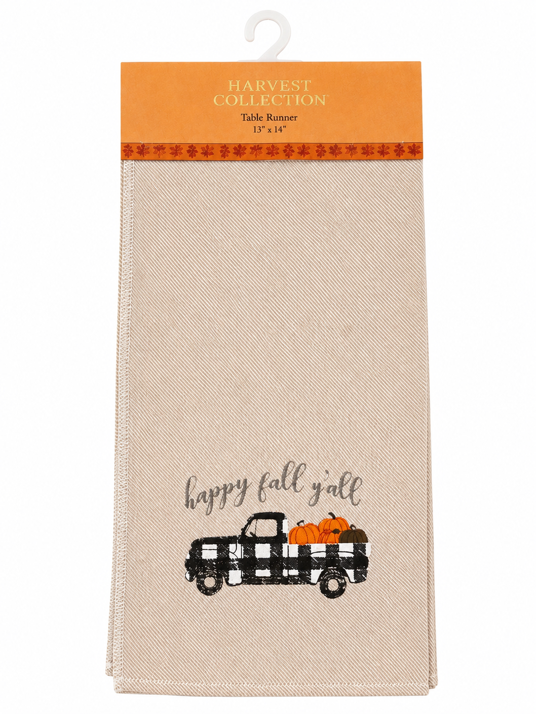 Harvest Collection "Happy Fall Y'all" Buffalo Check Truck Table Runner