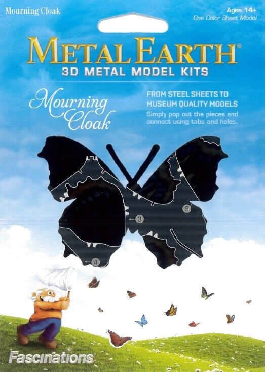 Mourning Cloak Butterfly 3D Metal Model Kit