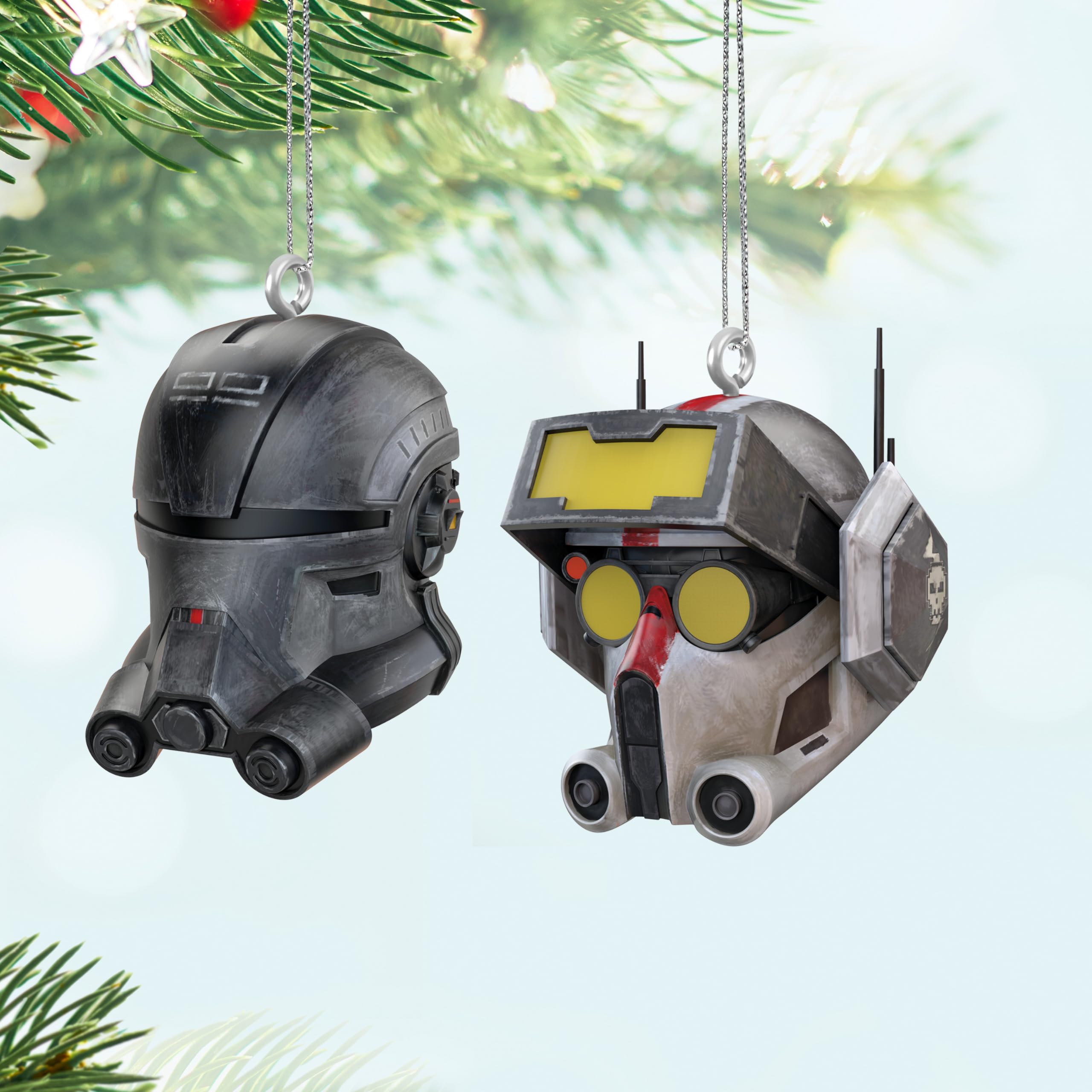 Hallmark Keepsake Mini Christmas Ornaments 2024, Star Wars: The Bad Batch Echo and Tech, Set of 2, Gifts for Star Wars Fans