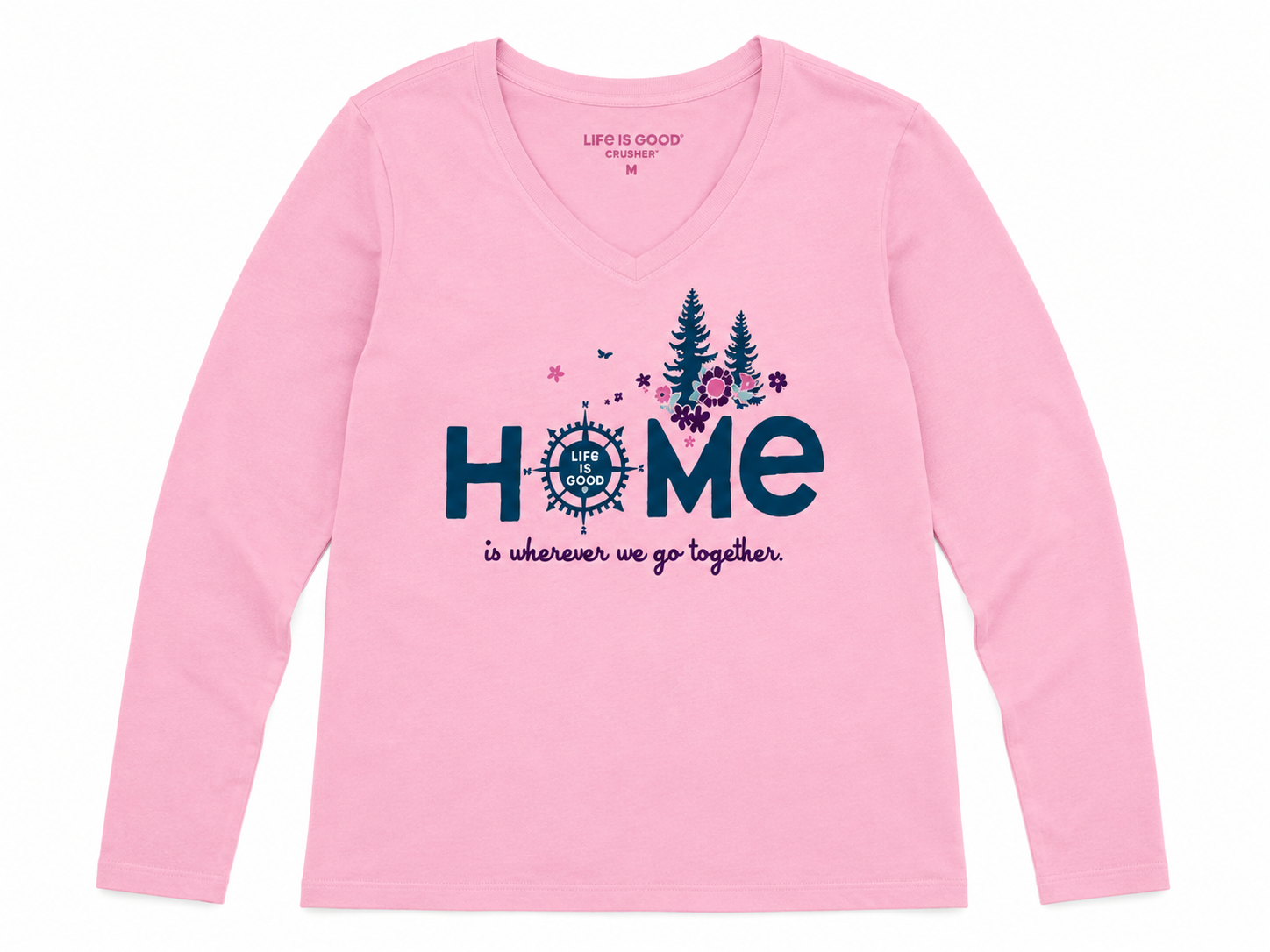 Life is Good® Women's "Home is Wherever We Go Together" V-Neck Tee
