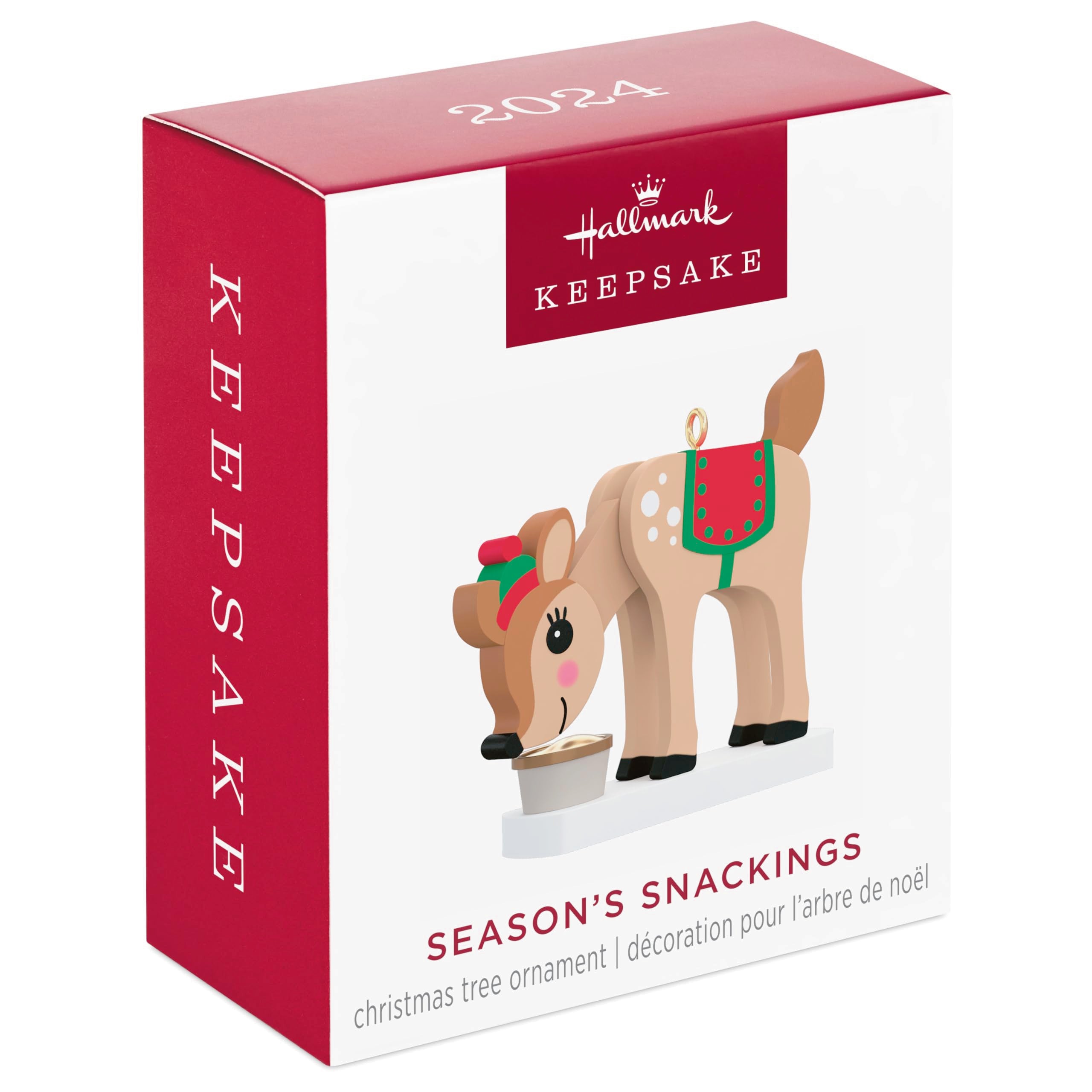 Hallmark Keepsake 1.33" Mini Christmas Ornament 2024, "SEASON'S SNACKINGS", Food Gifts