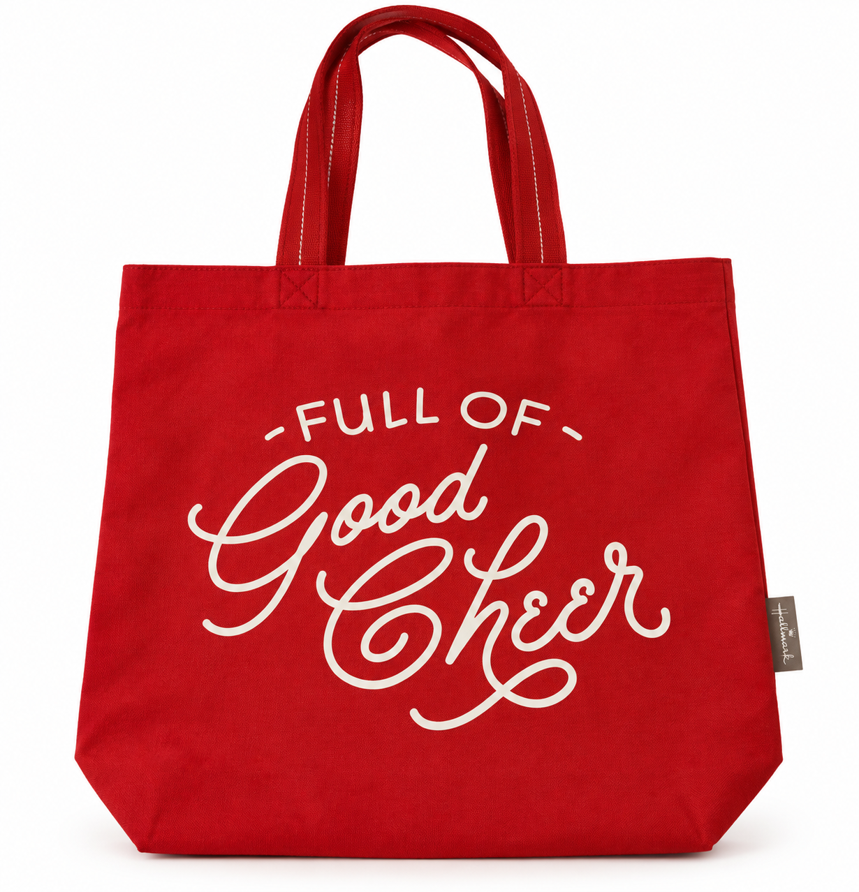 "Full of Good Cheer" Hallmark Christmas Holiday Canvas Tote Bag