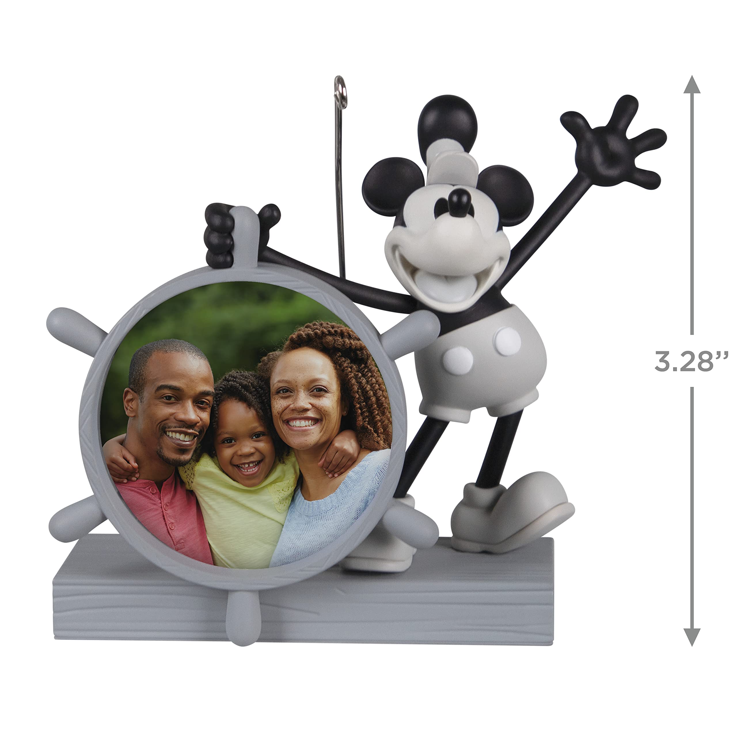 Hallmark Keepsake Plastic Christmas Ornament 2022, Disney Mickey Mouse Ahoy, There! Steamboat Willie
