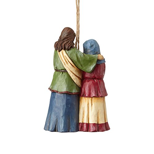 Enesco Jim Shore Heartwood Creek Holy Family Stone Resin, 4.5” Hanging Ornament