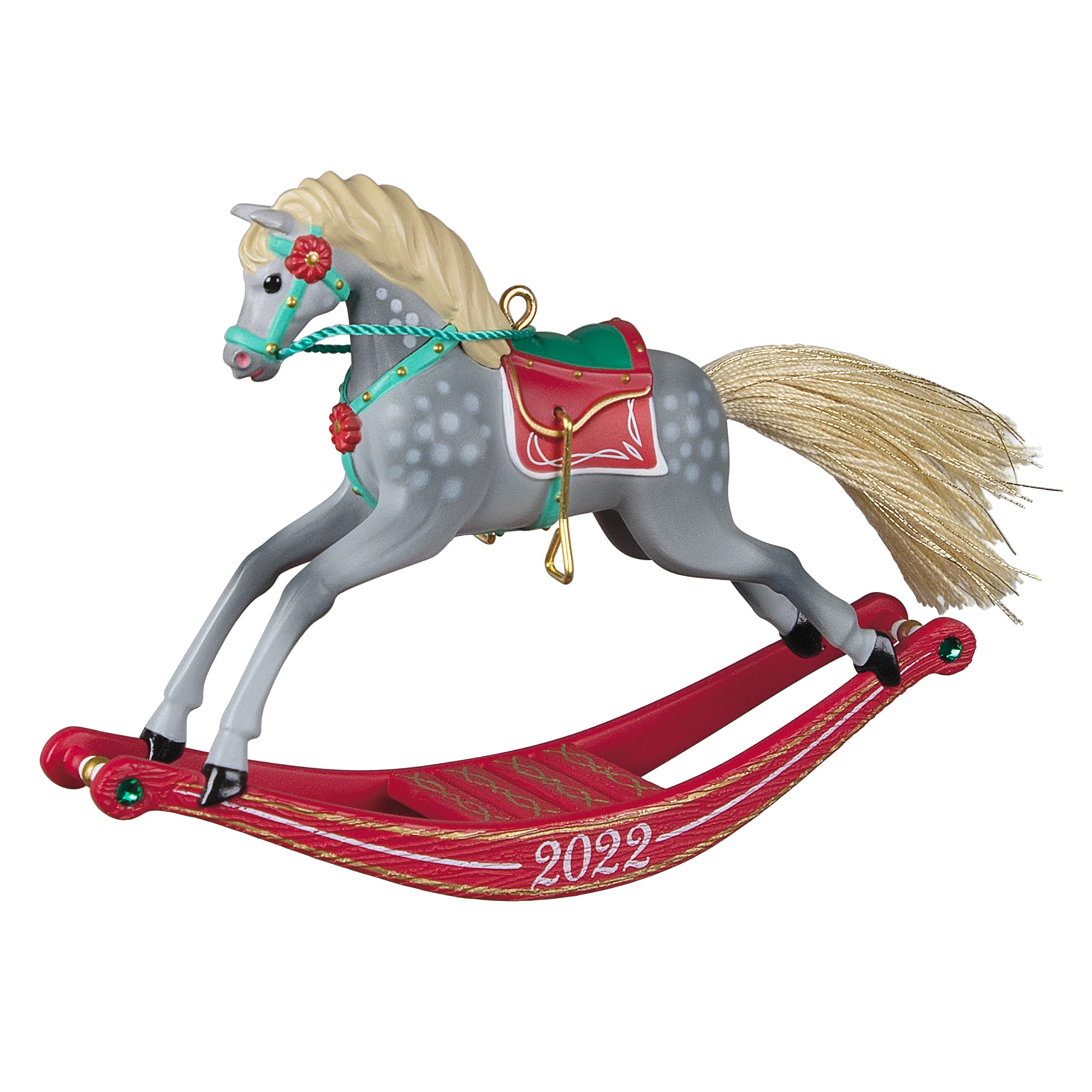 Hallmark Keepsake Plastic Christmas Ornament 2022 Year-Dated, Rocking Horse Memories