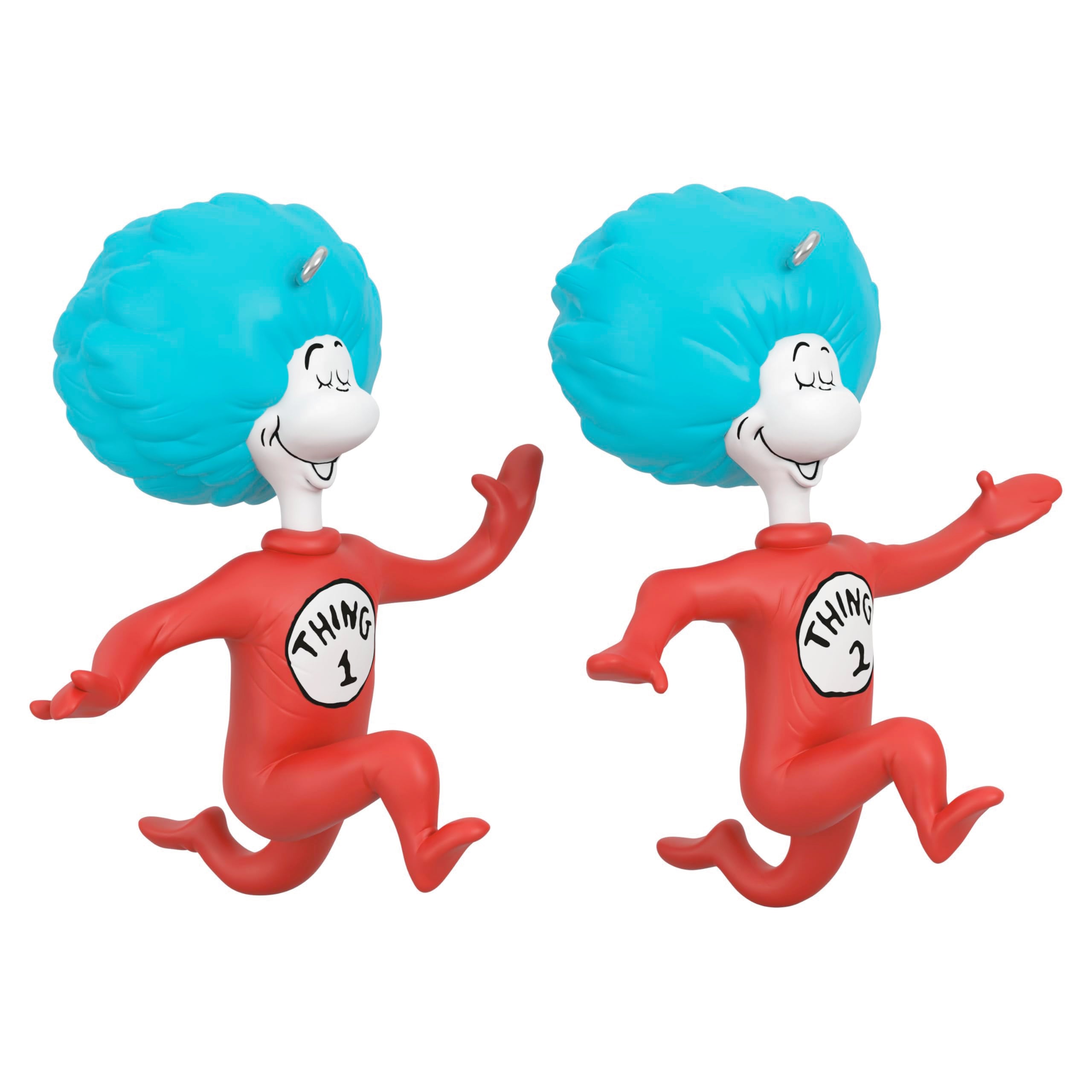 Hallmark Keepsake Christmas Ornaments 2024, Dr. Seuss's The Cat in the Hat Thing One and Thing Two, Set of 2, Gifts for Dr. Seuss Fans