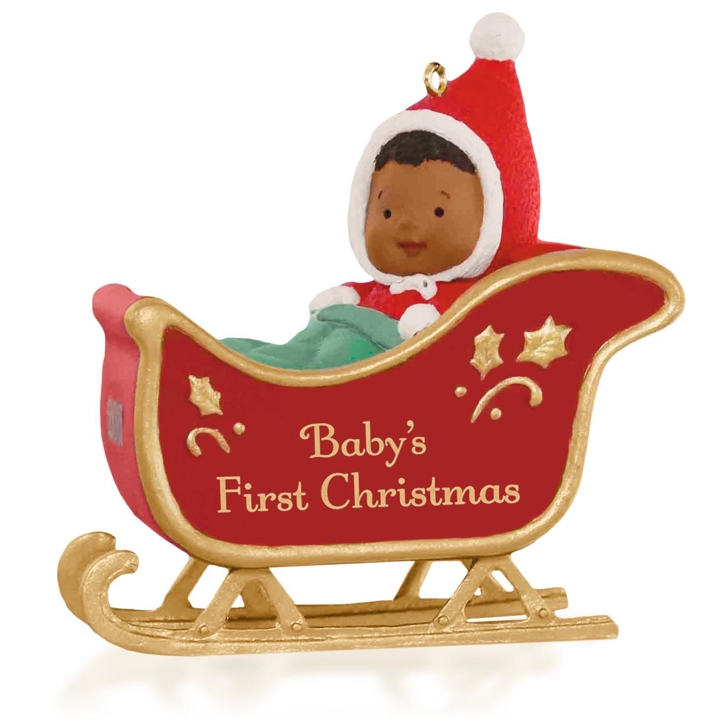 Hallmark Keepsake Ornament African-American Baby's 1st Christmas Sleigh 2015
