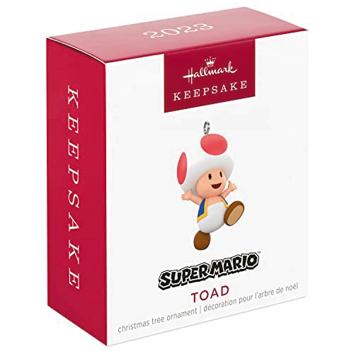 Hallmark Keepsake 0.96" Miniature Christmas Ornament 2023, Nintendo Super Mario Toad Mini, Gifts for Gamers