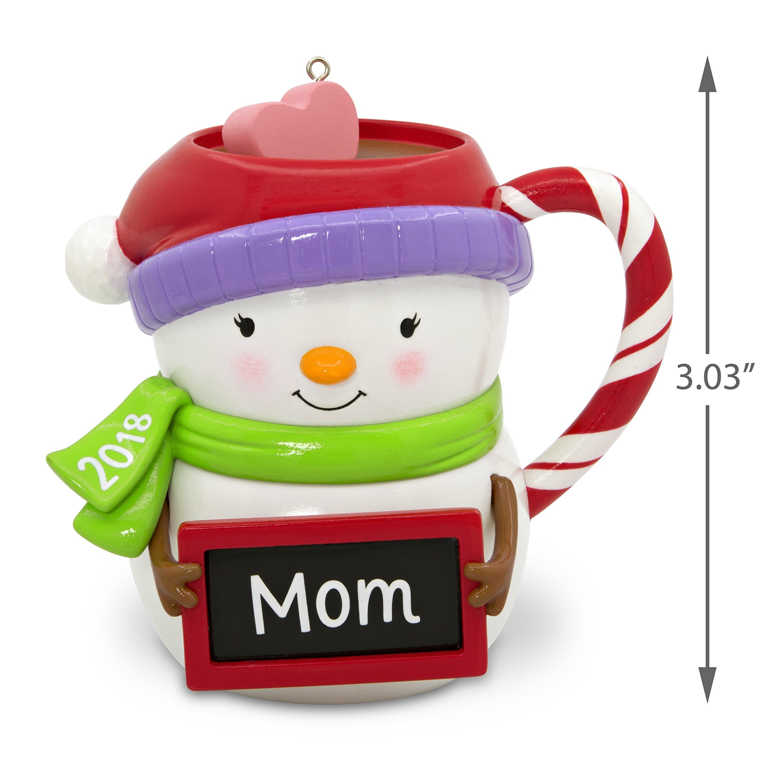 Hallmark Keepsake Christmas Ornament 2018 Year Dated, Mom Snowman Mug