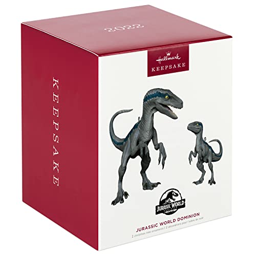 Hallmark Keepsake Christmas Ornament 2022, Jurassic World Dominion, Set of 2
