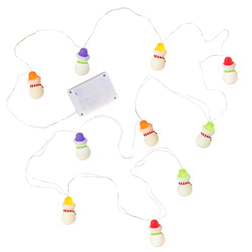 Hallmark Keepsake Christmas String Lights, Gumdrop Snowman 10-Light, 10'