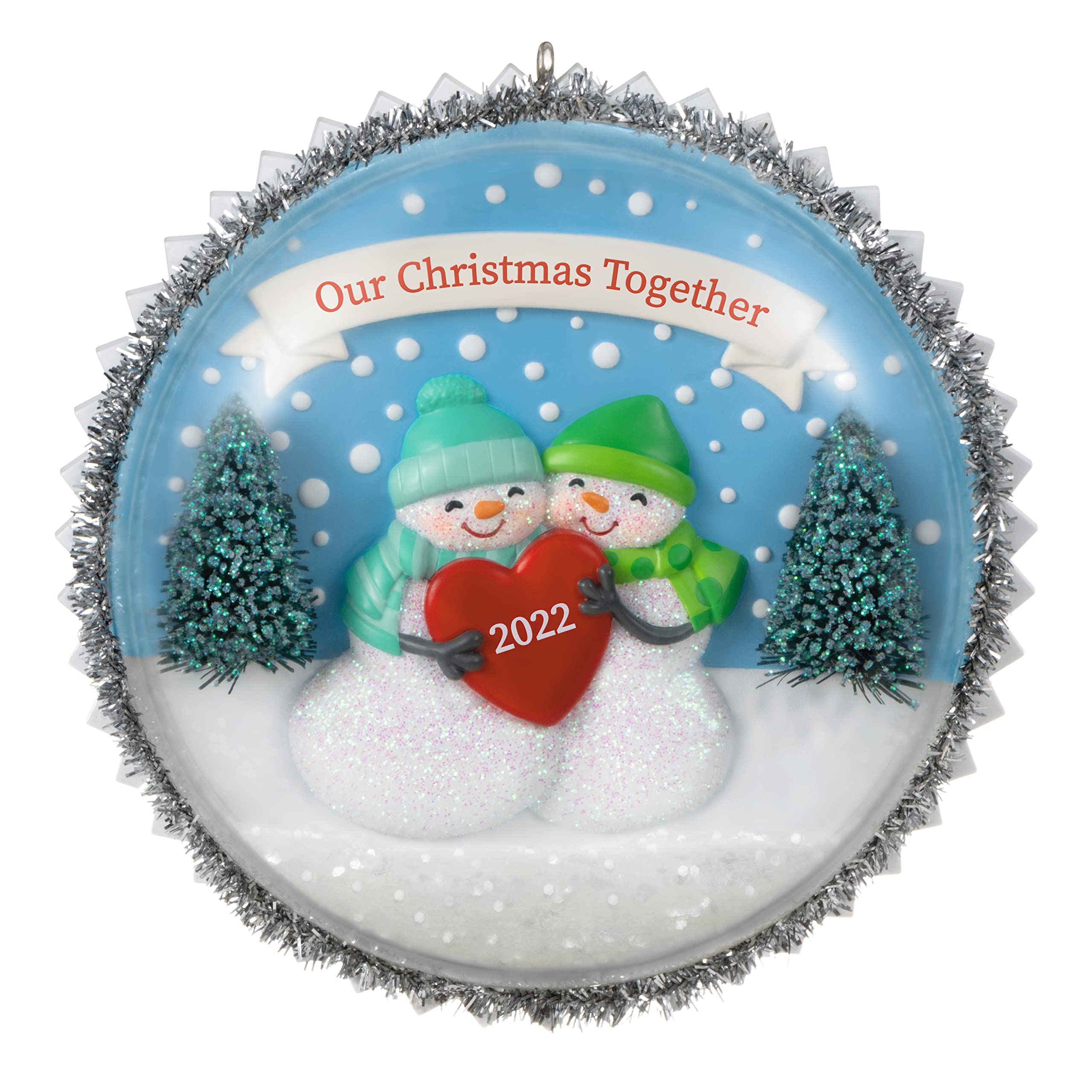 Hallmark Keepsake Plastic Christmas Ornament 2022 Year-Dated, Our Christmas Together Snowmen