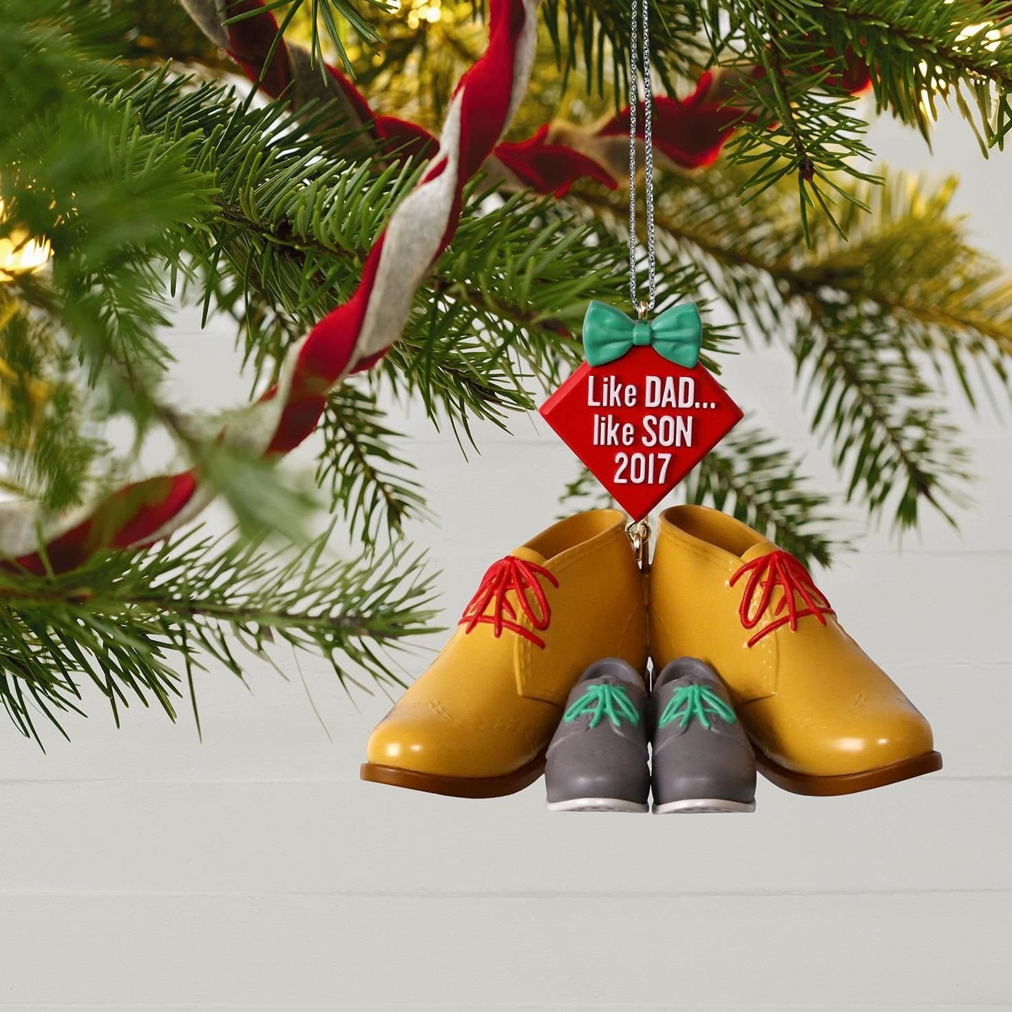 Hallmark 1295QGO1105 Dad and Son Keepsake Christmas Ornaments