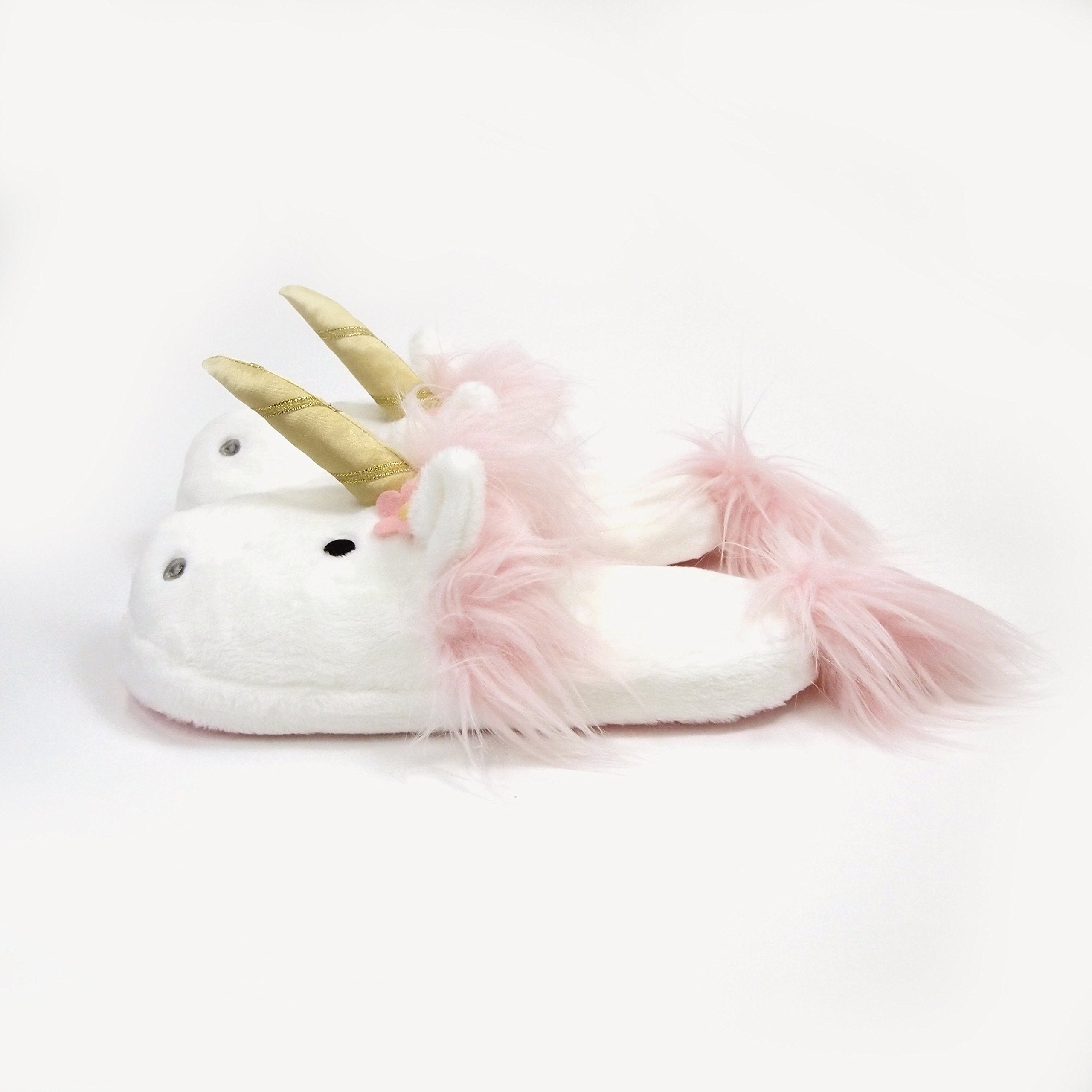 Gund Unicorn Slippers Plush One Size Slippers, White