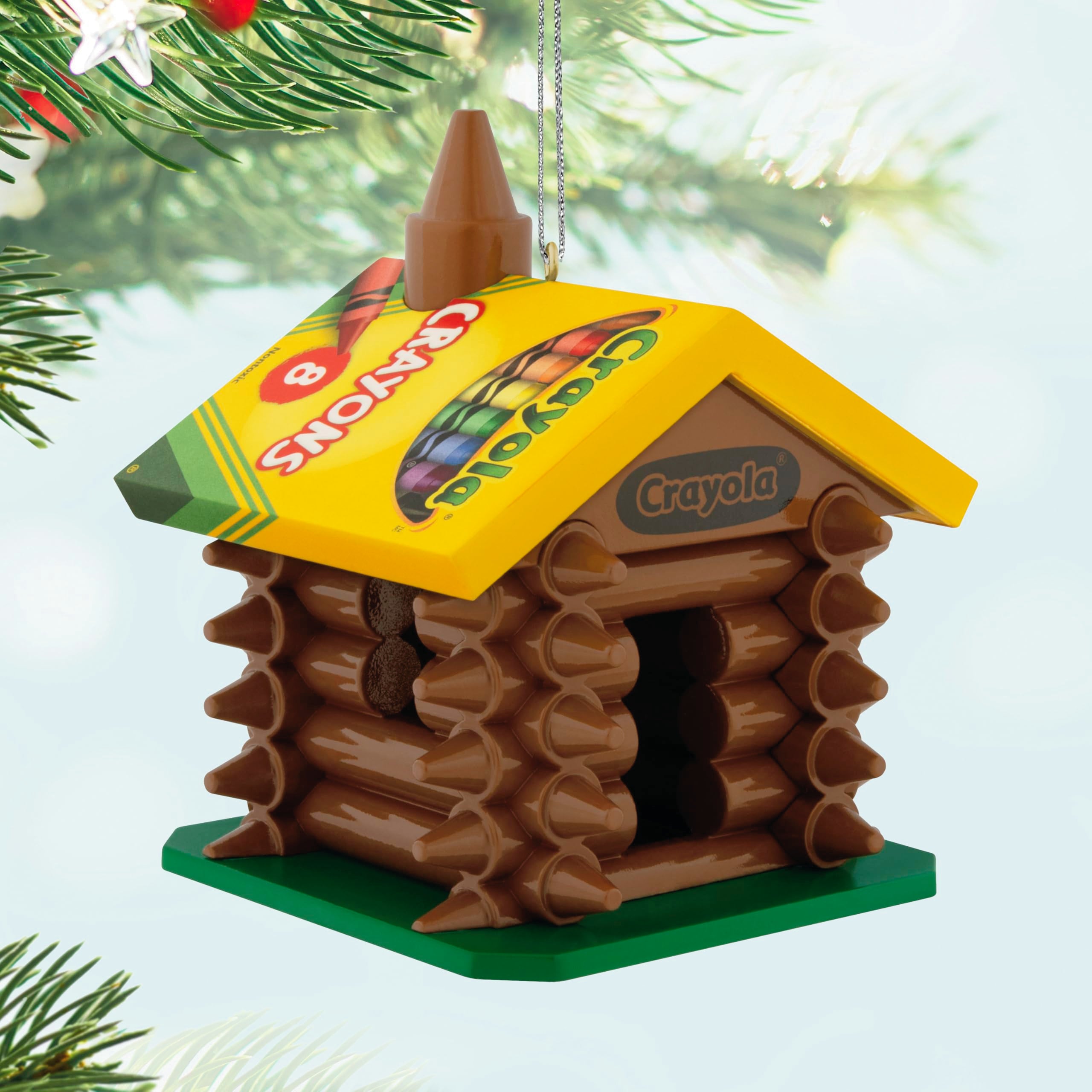 Colorful Log Cabin, Crayola, 2025 Hallmark Keepsake Christmas Ornament