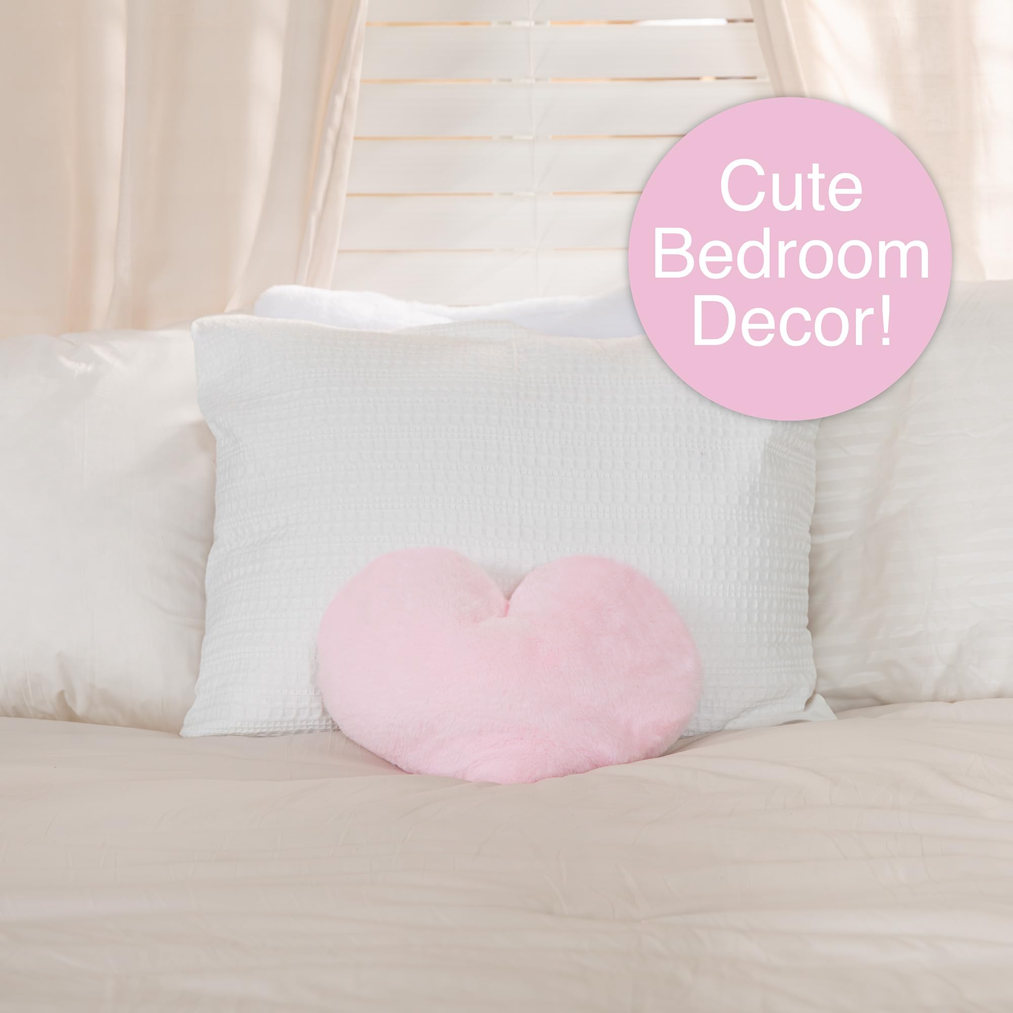 Warm Pals Pink Heart Plush Microwavable Weighted Lavender Scented Pillow NWT