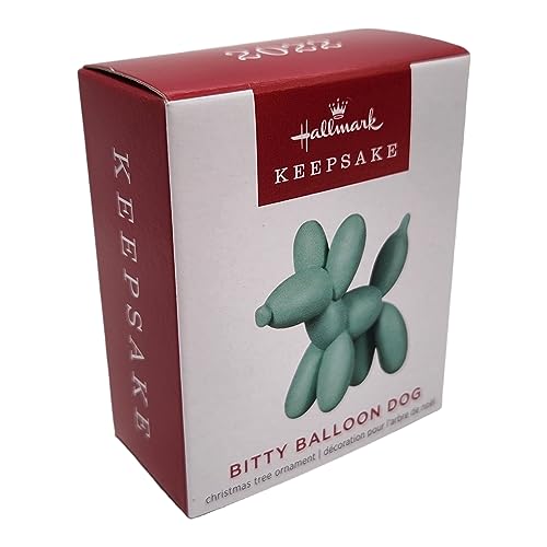 Hallmark Keepsake Mini Bitty Balloon Dog Miniature Ornament. Size Approx. 1.23 x 1 3 x 0.75.