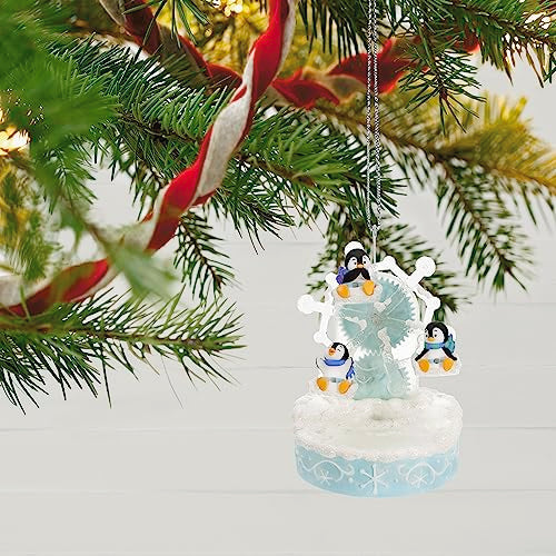 Hallmark Keepsake Christmas Ornament 2023, Playful Penguins on Ferris Wheel, Musical Ornament with Light and Motion