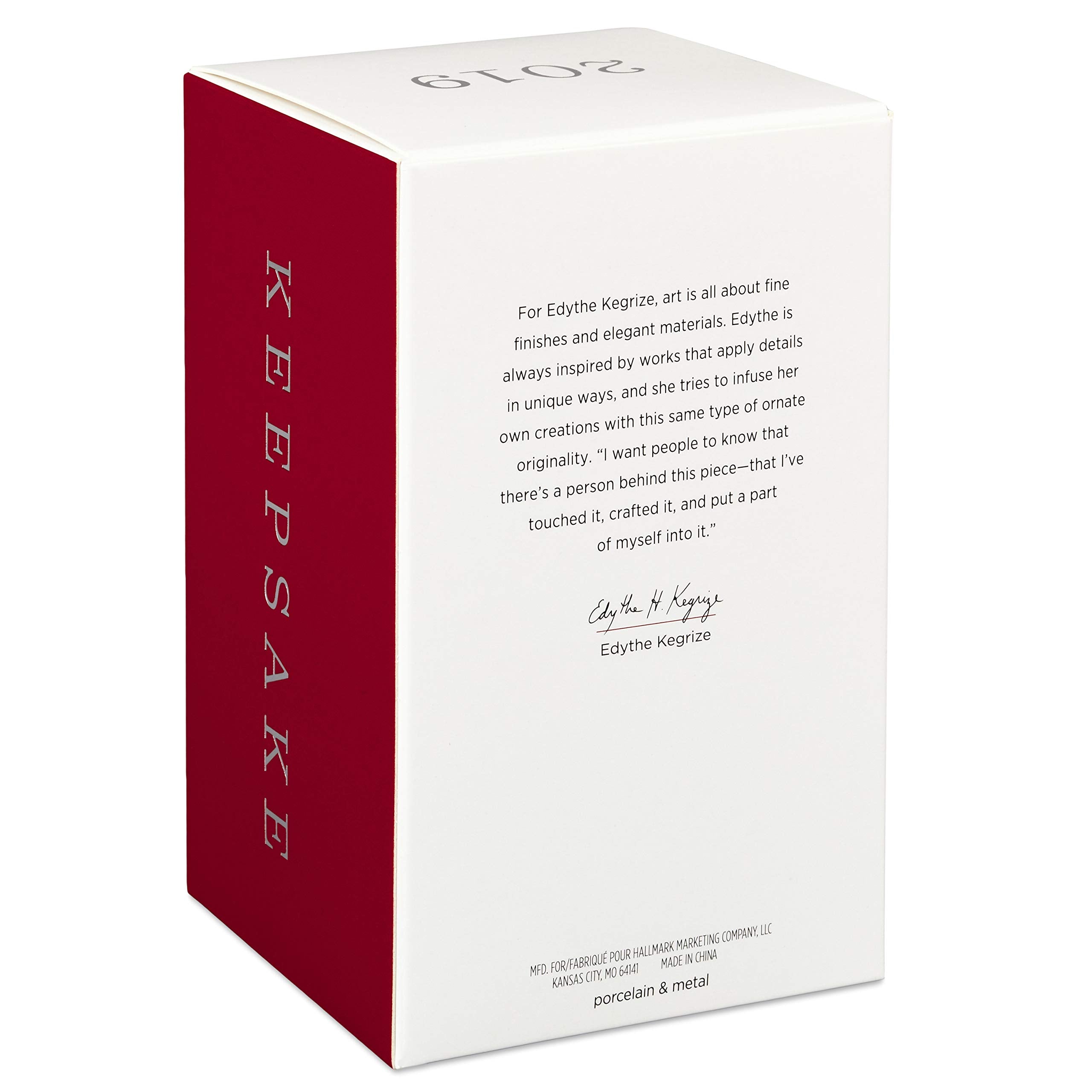 Hallmark Keepsake Ornament 2019 Year Dated, Grandbaby's Carousel, Porcelain and Metal, Grandchild's First Christmas