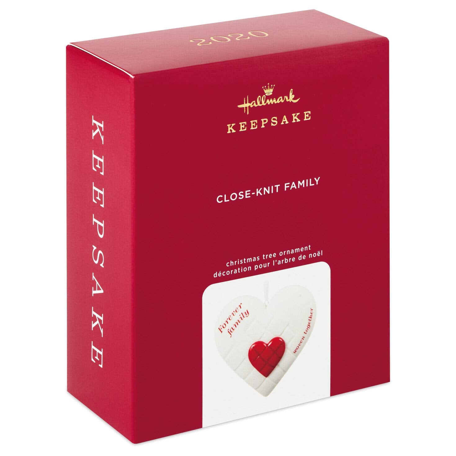 Hallmark Keepsake Christmas Ornament 2020, Close-Knit Family Heart, Porcelain