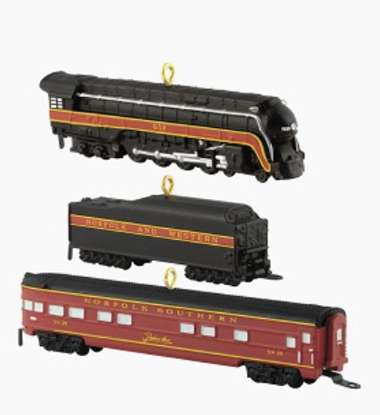 Lionel Norfolk and Western Passenger Set 2025 Mini Hallmark Christmas Ornament