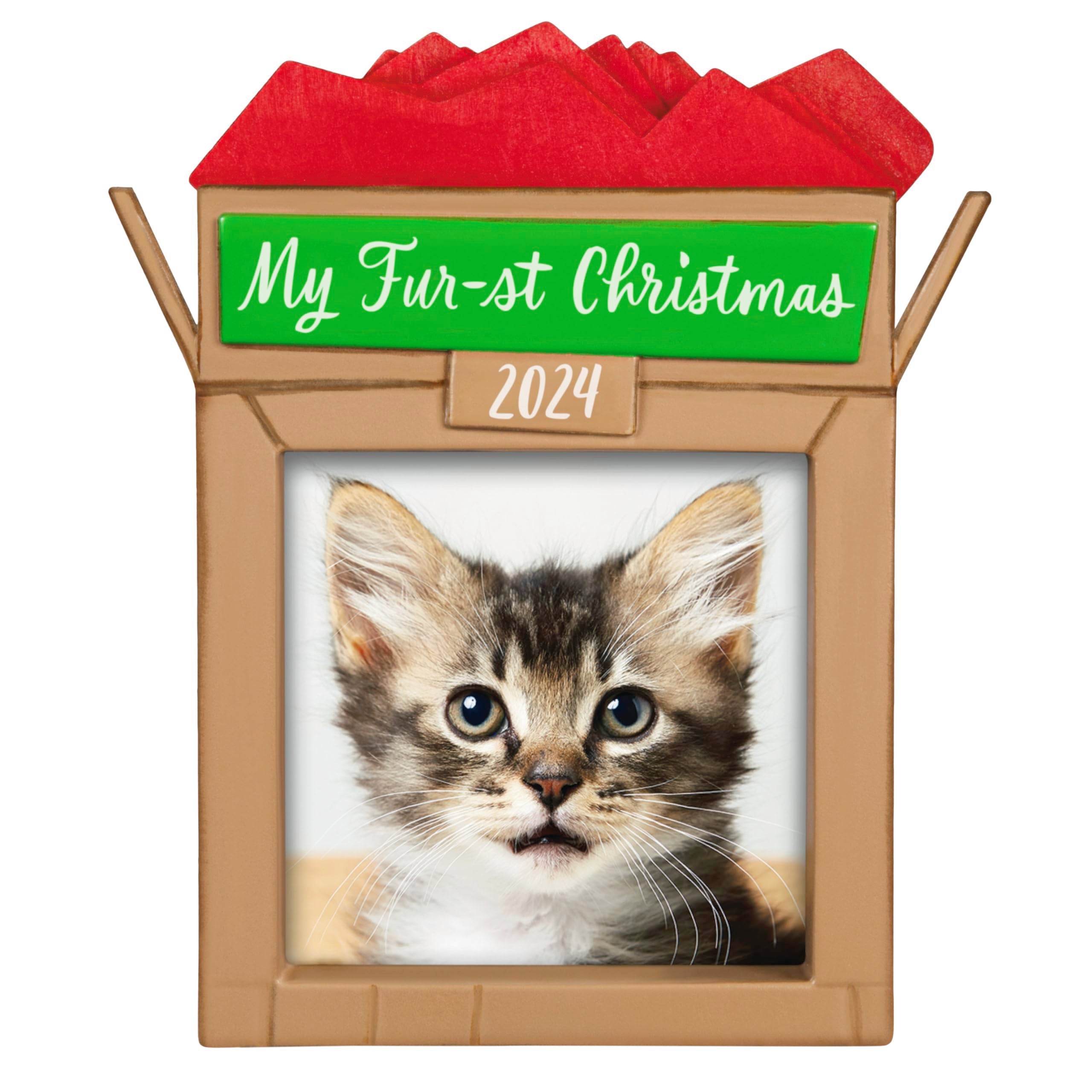 Hallmark Keepsake Christmas Ornament 2024, Pet's Fur-st Christmas 2024 Photo Frame, Pet Gifts