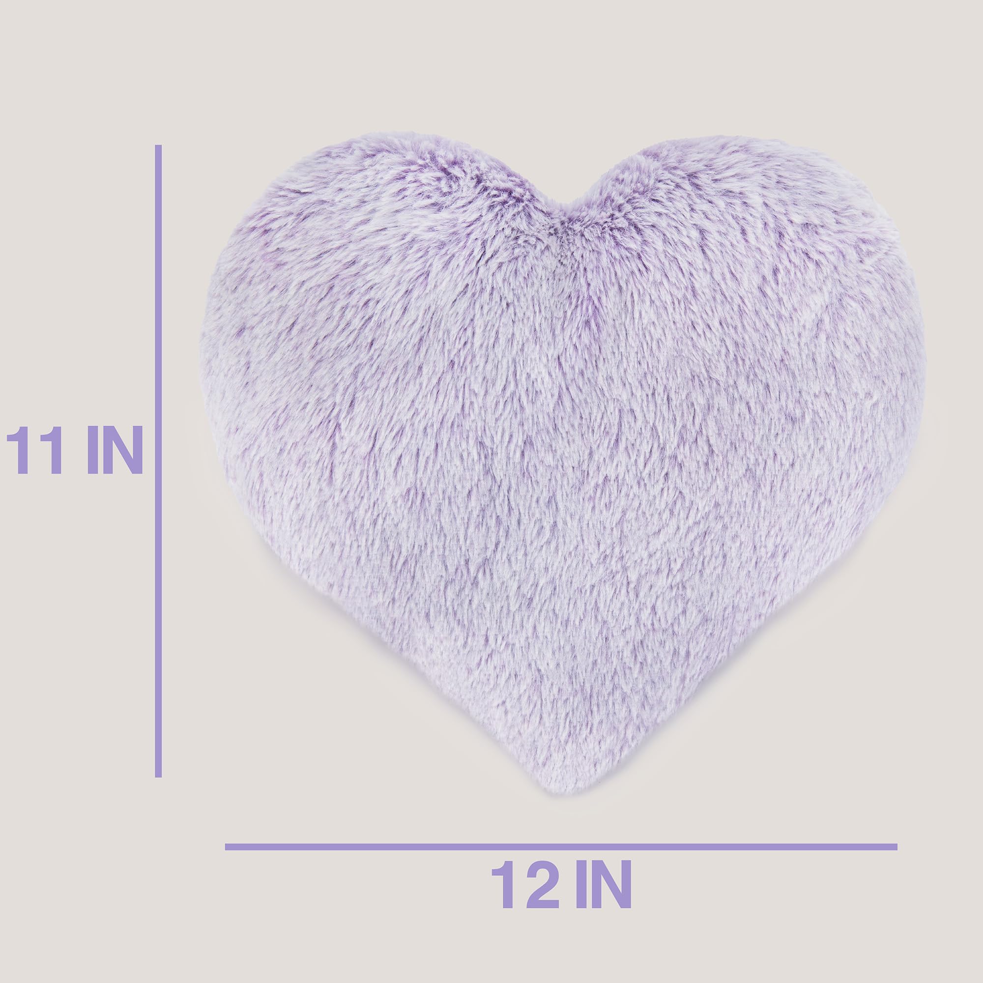 Warm Pals Lavender Heart Plush Microwavable Weighted Lavender Scented Pillow NWT