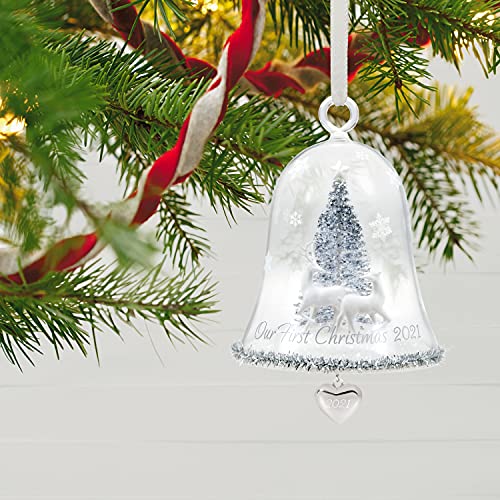 Hallmark Keepsake Christmas Ornament, Year Dated 2021, Our First Christmas Cloche