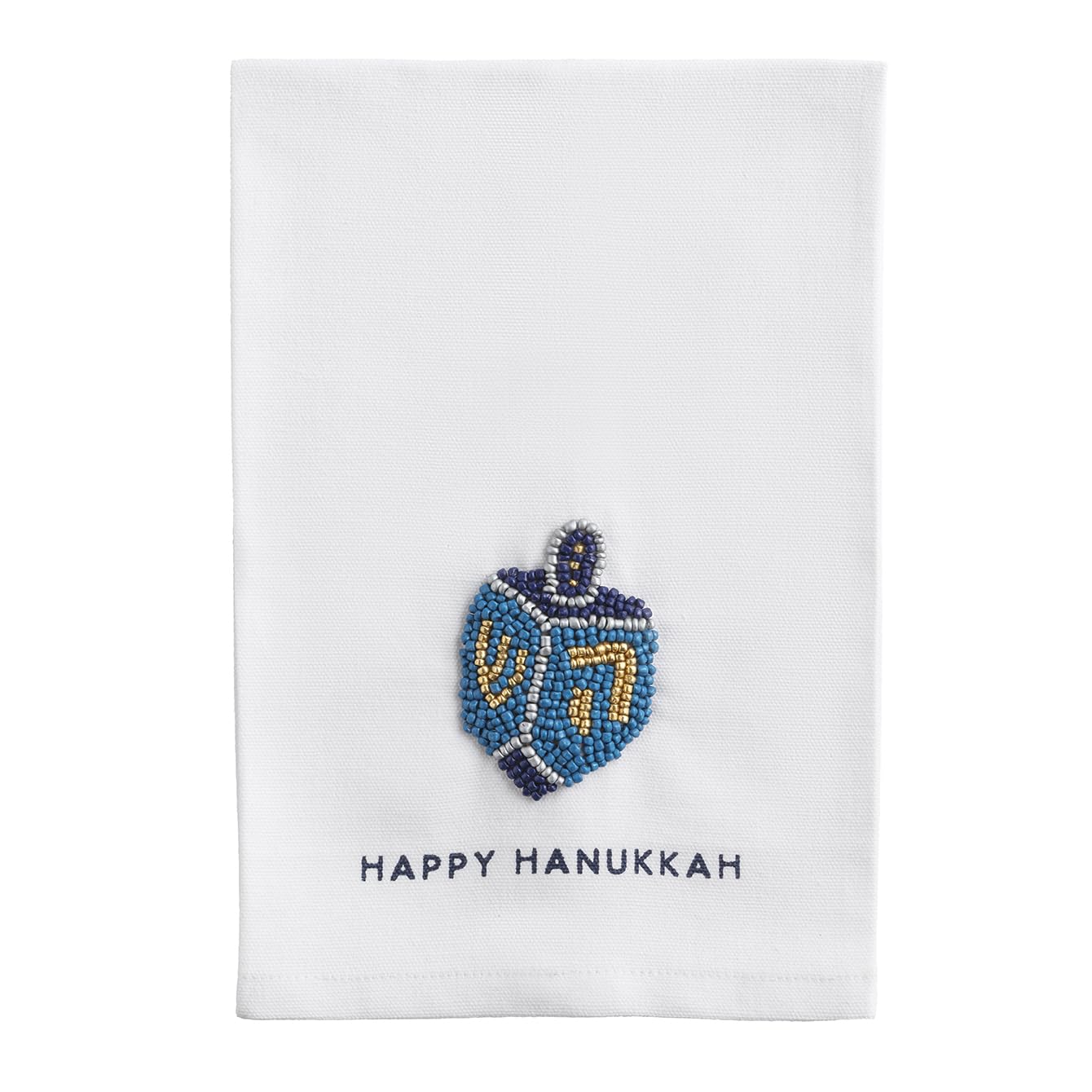 Beaded Dreidel "Happy Hanukkah" Hand Towel