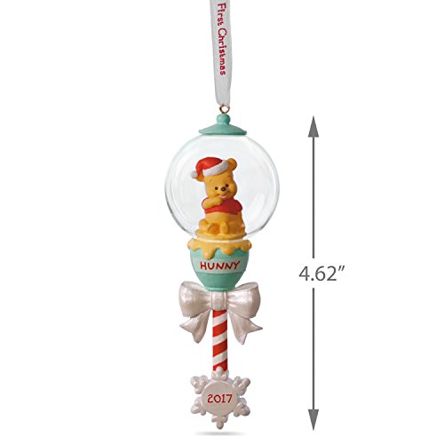 Hallmark Keepsake 2017 Disney Winnie The Pooh Baby's First Christmas Rattle Dated Christmas Ornament