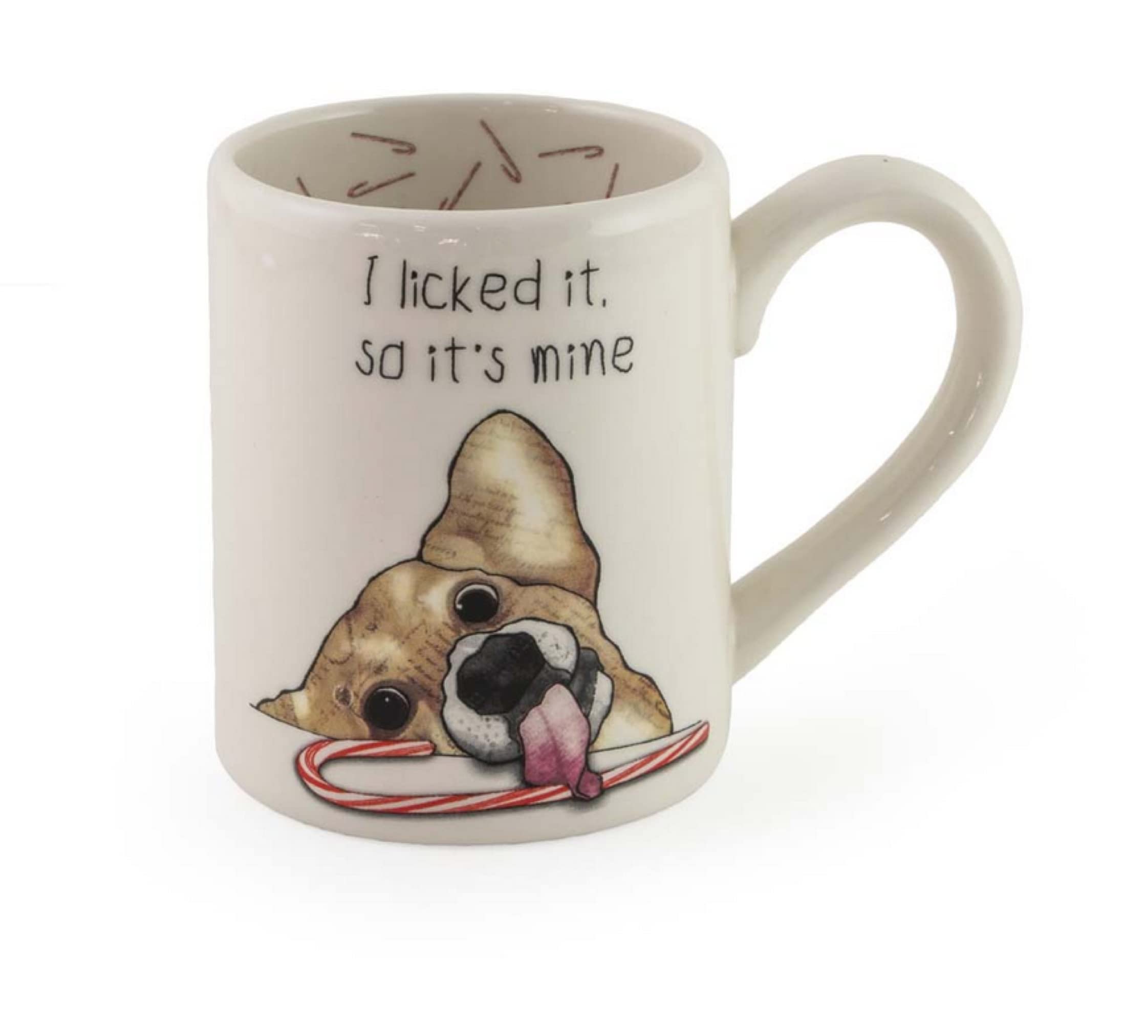 Boston International Holiday Ceramic Coffee/Tea Mug, I Licked It Xmas Dog