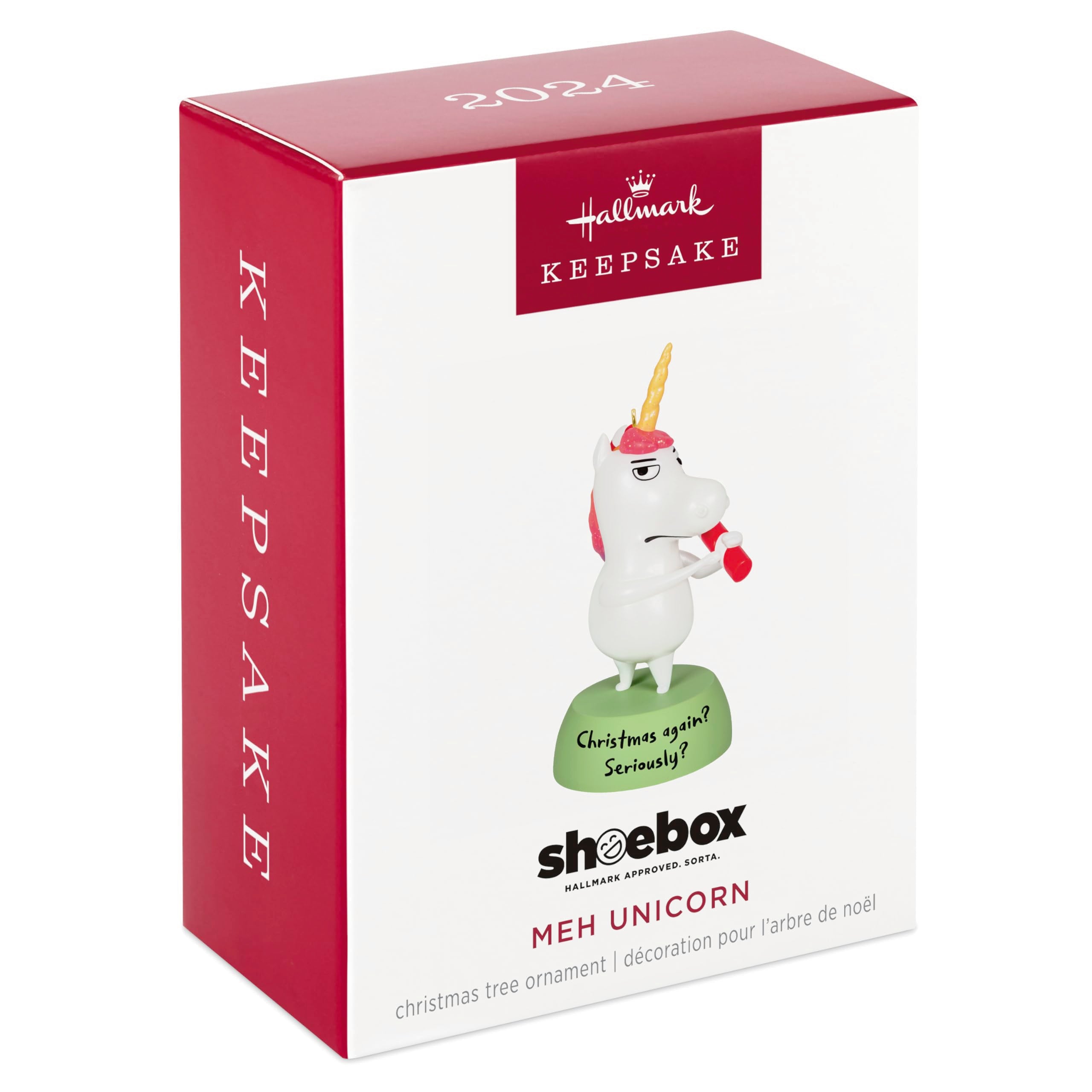 Hallmark Keepsake Christmas Ornament 2024, Meh Unicorn, Funny Gifts